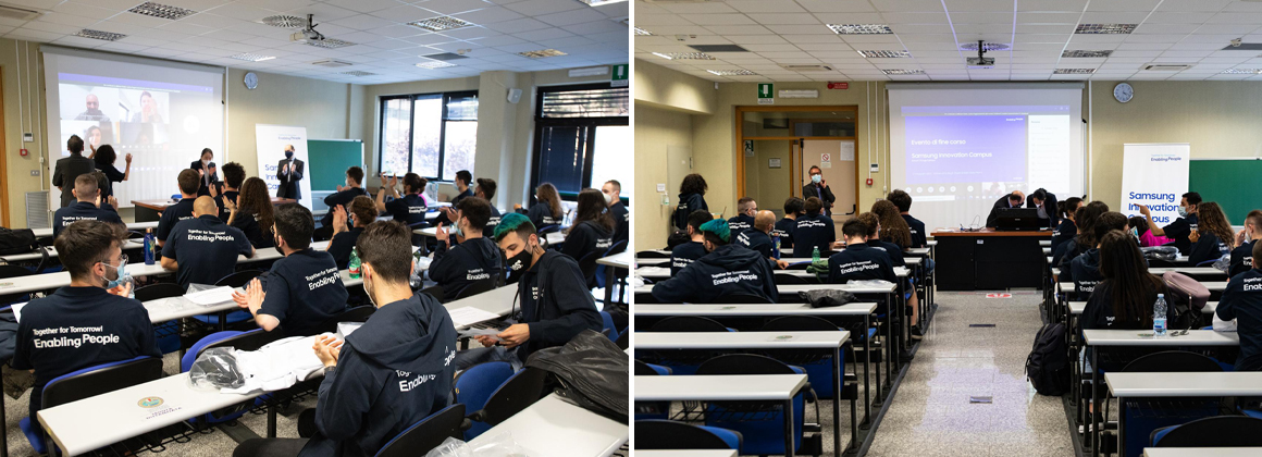 Students sitting in a lecture hall