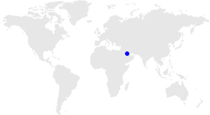 Point on 'Saudi Arabia' in world map