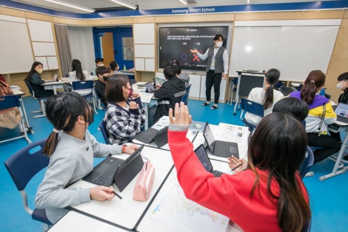 삼성 스마트스쿨을 통해 조성된 한국의 디지털 학습 환경