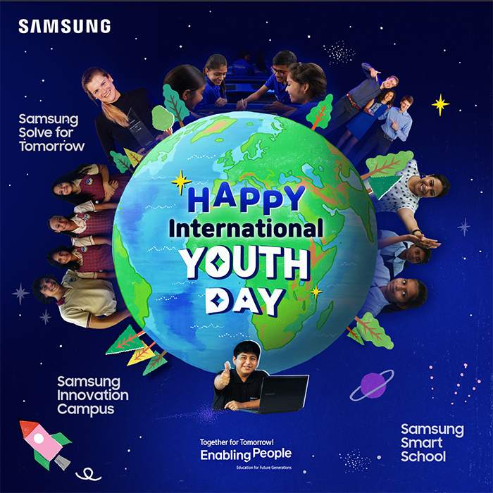 삼성의 세계 청소년의 날(International Youth Day) 기념 일러스트 