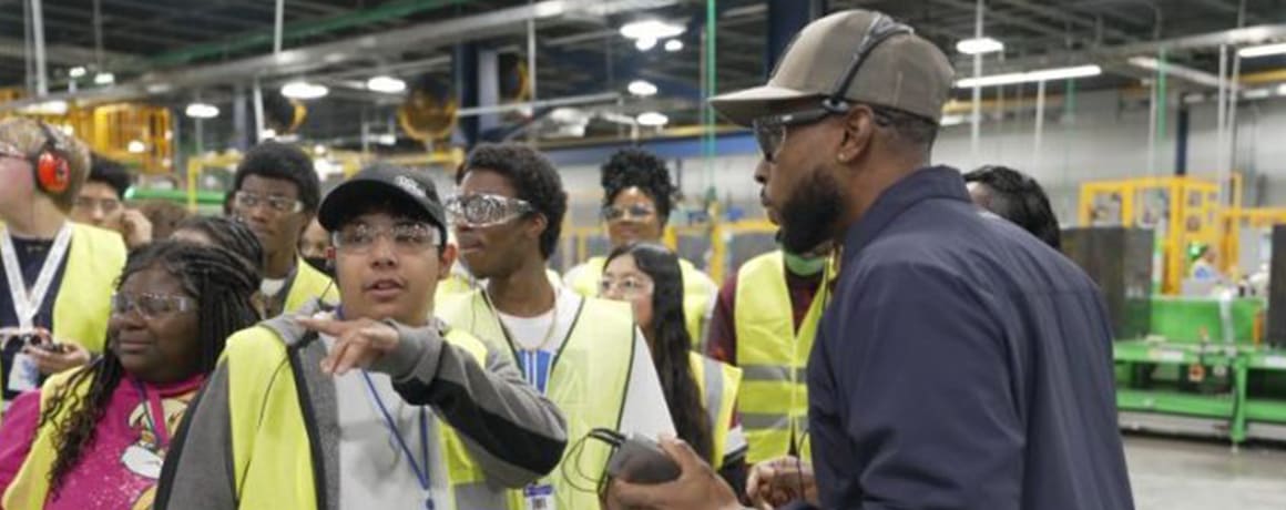A factory tour for students from Newberry High School