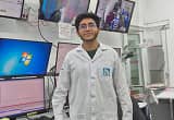 Fabricio in the CNPEM lab in Brazil