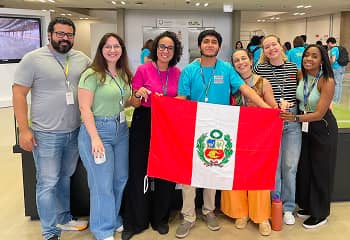 Fabricio with his colleagues at CNPEM